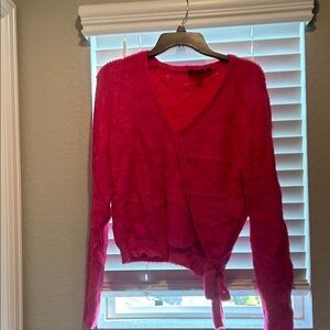 Chic Pink Cardigan Sweater